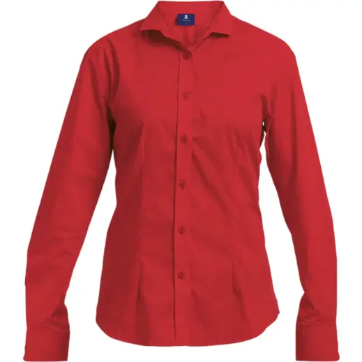 Ladies Slim Fit Lounge Long Sleeve True Red